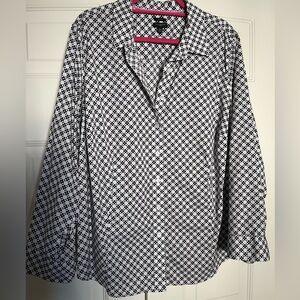 Talbots 22W Non Iron Longsleeve Button Down